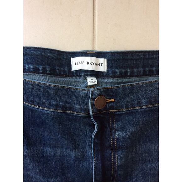 Lane Bryant Cut Off Shorts Mid Rise Boyfriend Bermuda Denim Stretch - Picture 4 of 8